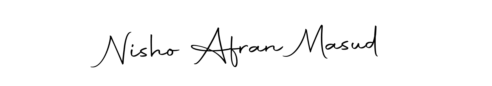 Nisho Afran Masud stylish signature style. Best Handwritten Sign (Autography-DOLnW) for my name. Handwritten Signature Collection Ideas for my name Nisho Afran Masud. Nisho Afran Masud signature style 10 images and pictures png