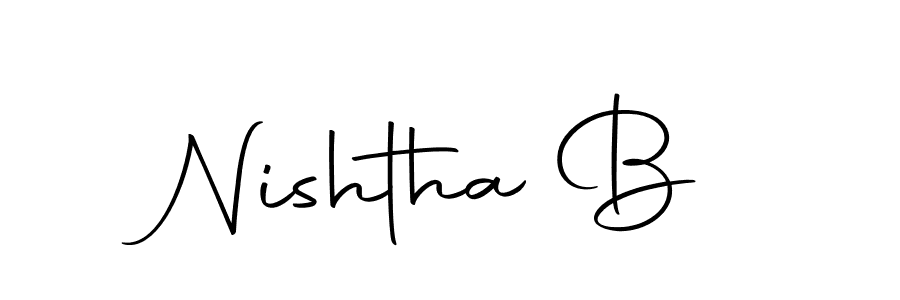 How to make Nishtha B signature? Autography-DOLnW is a professional autograph style. Create handwritten signature for Nishtha B name. Nishtha B signature style 10 images and pictures png