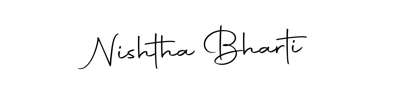Use a signature maker to create a handwritten signature online. With this signature software, you can design (Autography-DOLnW) your own signature for name Nishtha Bharti. Nishtha Bharti signature style 10 images and pictures png