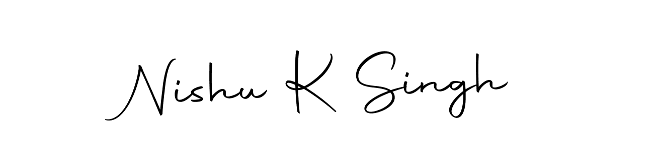 Design your own signature with our free online signature maker. With this signature software, you can create a handwritten (Autography-DOLnW) signature for name Nishu K Singh. Nishu K Singh signature style 10 images and pictures png