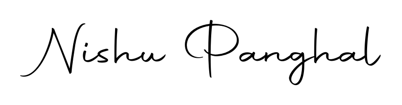 Create a personalized artistic stamp with Nishu Panghal in Autography-DOLnW font. Perfect for visual artists, designers, and influencers. Nishu Panghal signature style 10 images and pictures png