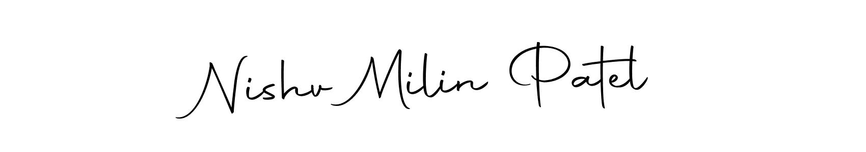 How to make Nishv Milin Patel signature? Autography-DOLnW is a professional autograph style. Create handwritten signature for Nishv Milin Patel name. Nishv Milin Patel signature style 10 images and pictures png