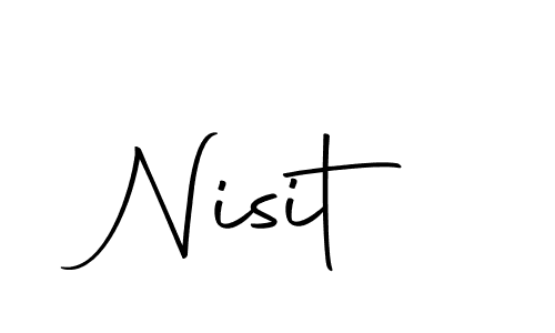 The best way (Autography-DOLnW) to make a short signature is to pick only two or three words in your name. The name Nisit include a total of six letters. For converting this name. Nisit signature style 10 images and pictures png
