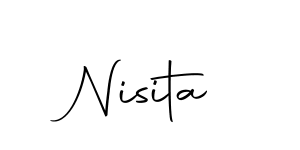 Design your own signature with our free online signature maker. With this signature software, you can create a handwritten (Autography-DOLnW) signature for name Nisita. Nisita signature style 10 images and pictures png