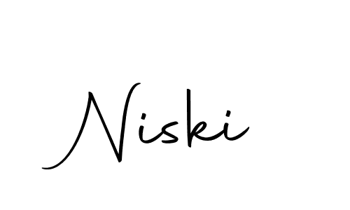 Design your own signature with our free online signature maker. With this signature software, you can create a handwritten (Autography-DOLnW) signature for name Niski. Niski signature style 10 images and pictures png