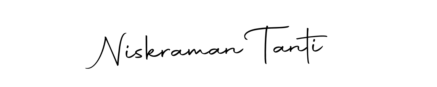 Make a beautiful signature design for name Niskraman Tanti. With this signature (Autography-DOLnW) style, you can create a handwritten signature for free. Niskraman Tanti signature style 10 images and pictures png