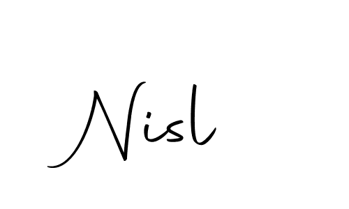 Similarly Autography-DOLnW is the best handwritten signature design. Signature creator online .You can use it as an online autograph creator for name Nisl . Nisl  signature style 10 images and pictures png