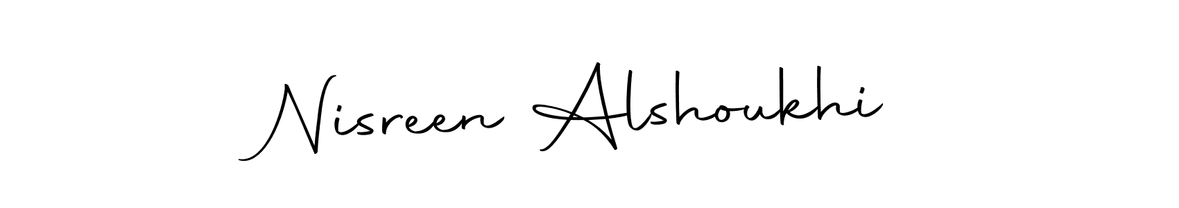 Make a beautiful signature design for name Nisreen Alshoukhi. Use this online signature maker to create a handwritten signature for free. Nisreen Alshoukhi signature style 10 images and pictures png