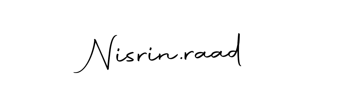 Design your own signature with our free online signature maker. With this signature software, you can create a handwritten (Autography-DOLnW) signature for name Nisrin.raad. Nisrin.raad signature style 10 images and pictures png