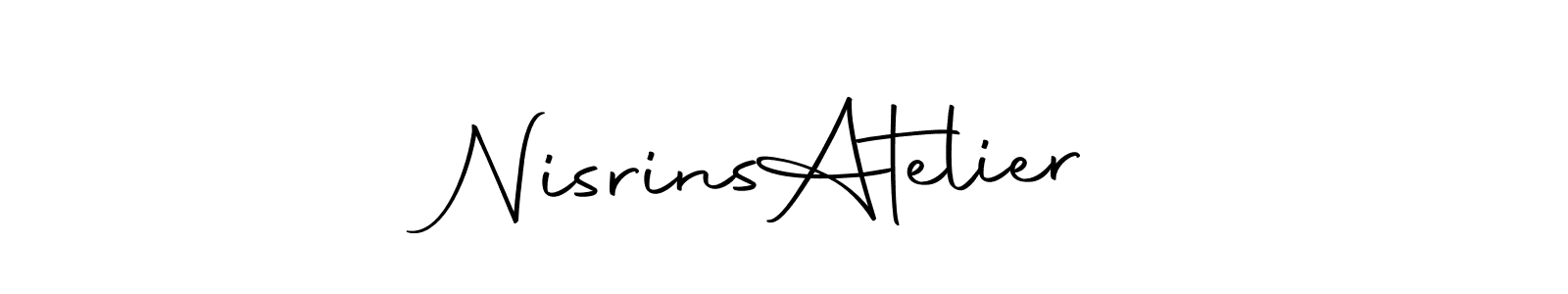 Make a beautiful signature design for name Nisrins  Atelier. Use this online signature maker to create a handwritten signature for free. Nisrins  Atelier signature style 10 images and pictures png