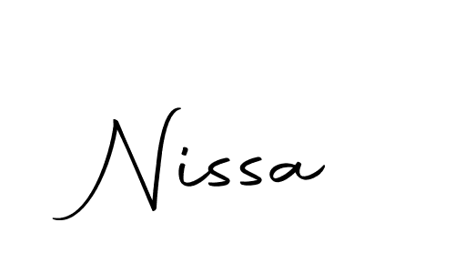 Nissa stylish signature style. Best Handwritten Sign (Autography-DOLnW) for my name. Handwritten Signature Collection Ideas for my name Nissa. Nissa signature style 10 images and pictures png