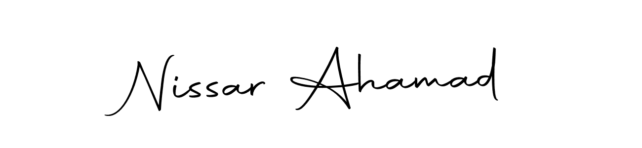 The best way (Autography-DOLnW) to make a short signature is to pick only two or three words in your name. The name Nissar Ahamad include a total of six letters. For converting this name. Nissar Ahamad signature style 10 images and pictures png