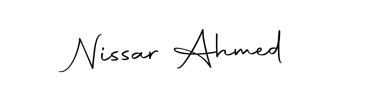 How to make Nissar Ahmed signature? Autography-DOLnW is a professional autograph style. Create handwritten signature for Nissar Ahmed name. Nissar Ahmed signature style 10 images and pictures png