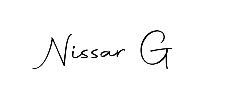 Nissar G stylish signature style. Best Handwritten Sign (Autography-DOLnW) for my name. Handwritten Signature Collection Ideas for my name Nissar G. Nissar G signature style 10 images and pictures png