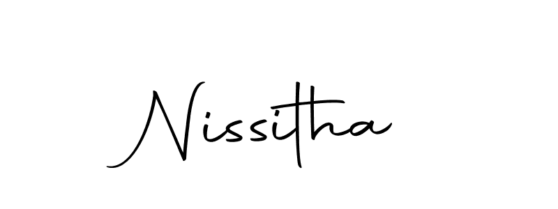 Use a signature maker to create a handwritten signature online. With this signature software, you can design (Autography-DOLnW) your own signature for name Nissitha. Nissitha signature style 10 images and pictures png