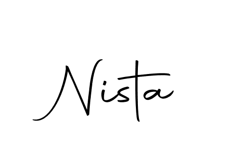 Here are the top 10 professional signature styles for the name Nista. These are the best autograph styles you can use for your name. Nista signature style 10 images and pictures png