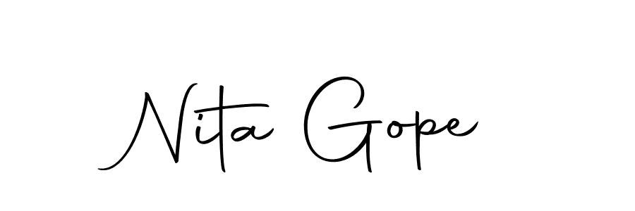Design your own signature with our free online signature maker. With this signature software, you can create a handwritten (Autography-DOLnW) signature for name Nita Gope. Nita Gope signature style 10 images and pictures png