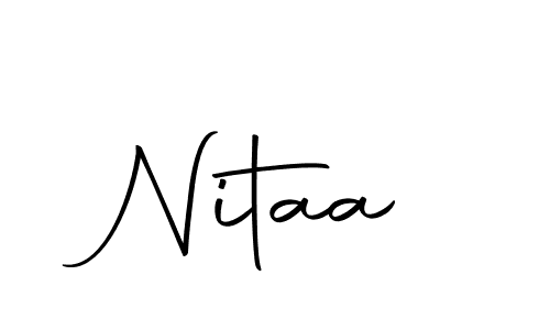 Design your own signature with our free online signature maker. With this signature software, you can create a handwritten (Autography-DOLnW) signature for name Nitaa. Nitaa signature style 10 images and pictures png