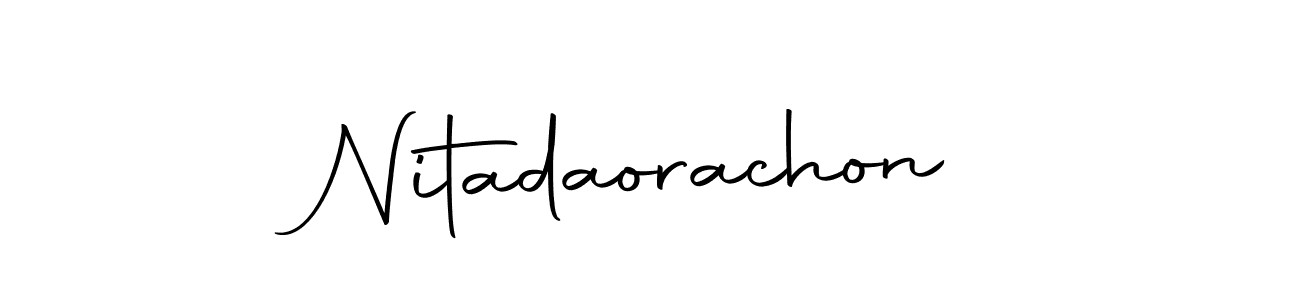You should practise on your own different ways (Autography-DOLnW) to write your name (Nitadaorachon) in signature. don't let someone else do it for you. Nitadaorachon signature style 10 images and pictures png
