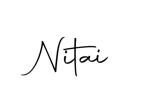 The best way (Autography-DOLnW) to make a short signature is to pick only two or three words in your name. The name Nitai include a total of six letters. For converting this name. Nitai signature style 10 images and pictures png