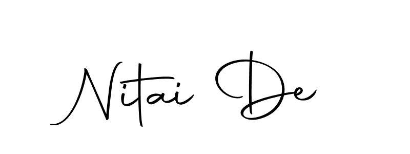 Also You can easily find your signature by using the search form. We will create Nitai De name handwritten signature images for you free of cost using Autography-DOLnW sign style. Nitai De signature style 10 images and pictures png