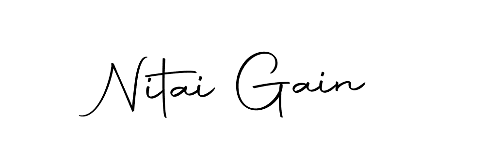 Make a beautiful signature design for name Nitai Gain. Use this online signature maker to create a handwritten signature for free. Nitai Gain signature style 10 images and pictures png