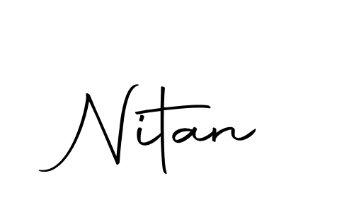 Design your own signature with our free online signature maker. With this signature software, you can create a handwritten (Autography-DOLnW) signature for name Nitan. Nitan signature style 10 images and pictures png