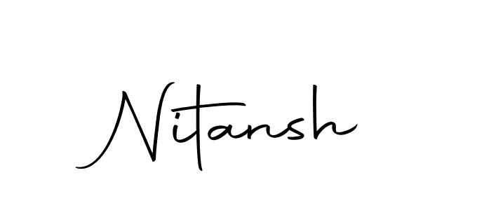 Create a beautiful signature design for name Nitansh. With this signature (Autography-DOLnW) fonts, you can make a handwritten signature for free. Nitansh signature style 10 images and pictures png