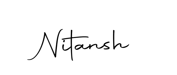 Create a beautiful signature design for name Nitansh. With this signature (Autography-DOLnW) fonts, you can make a handwritten signature for free. Nitansh signature style 10 images and pictures png