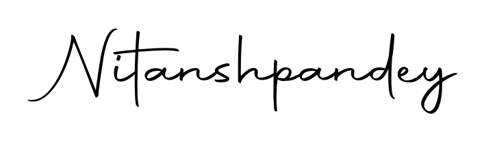 A sleek calligraphic signature for name Nitanshpandey utilizing Autography-DOLnW styling. Great for adding personal signatures to photos and art. Nitanshpandey signature style 10 images and pictures png