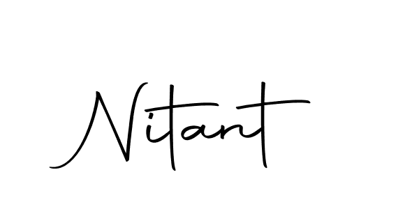 How to make Nitant name signature. Use Autography-DOLnW style for creating short signs online. This is the latest handwritten sign. Nitant signature style 10 images and pictures png