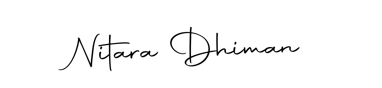 Create a beautiful signature design for name Nitara Dhiman. With this signature (Autography-DOLnW) fonts, you can make a handwritten signature for free. Nitara Dhiman signature style 10 images and pictures png