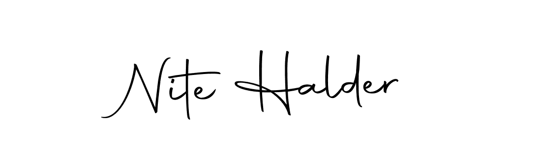 Create a beautiful signature design for name Nite Halder. With this signature (Autography-DOLnW) fonts, you can make a handwritten signature for free. Nite Halder signature style 10 images and pictures png