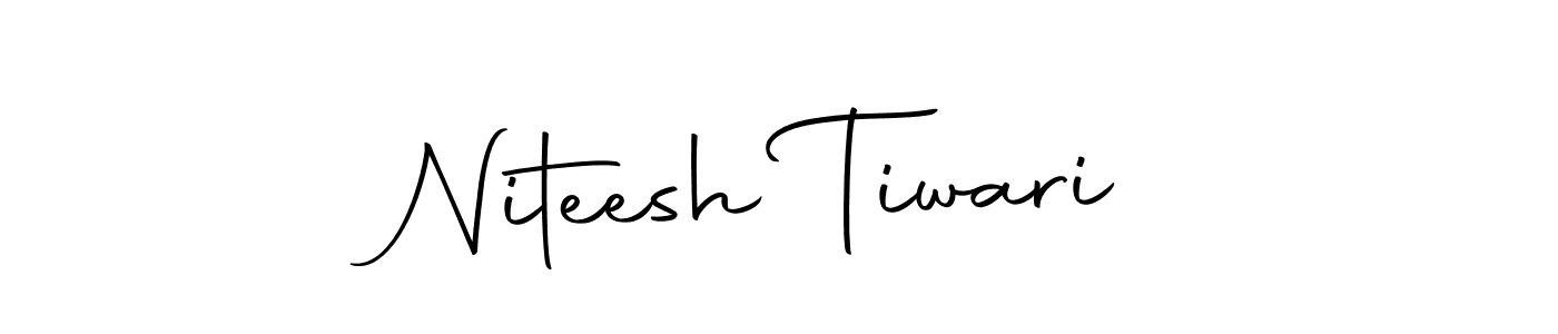 How to make Niteesh Tiwari name signature. Use Autography-DOLnW style for creating short signs online. This is the latest handwritten sign. Niteesh Tiwari signature style 10 images and pictures png