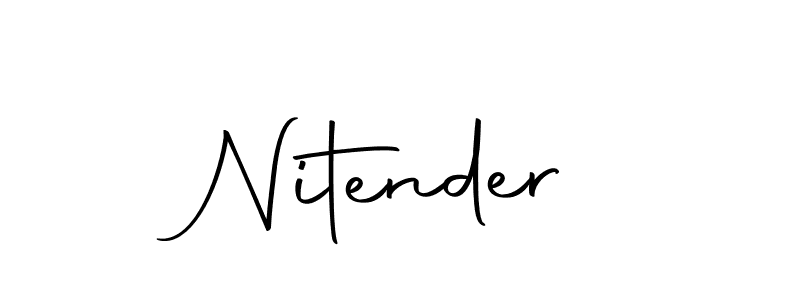 Create a beautiful signature design for name Nitender. With this signature (Autography-DOLnW) fonts, you can make a handwritten signature for free. Nitender signature style 10 images and pictures png