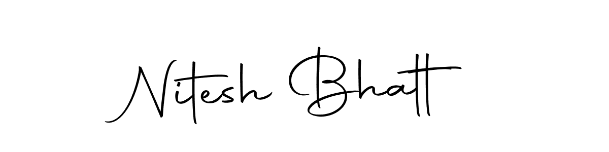 Use a signature maker to create a handwritten signature online. With this signature software, you can design (Autography-DOLnW) your own signature for name Nitesh Bhatt. Nitesh Bhatt signature style 10 images and pictures png