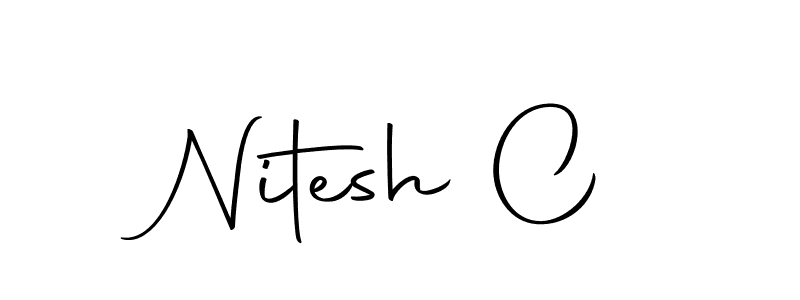 Nitesh C stylish signature style. Best Handwritten Sign (Autography-DOLnW) for my name. Handwritten Signature Collection Ideas for my name Nitesh C. Nitesh C signature style 10 images and pictures png