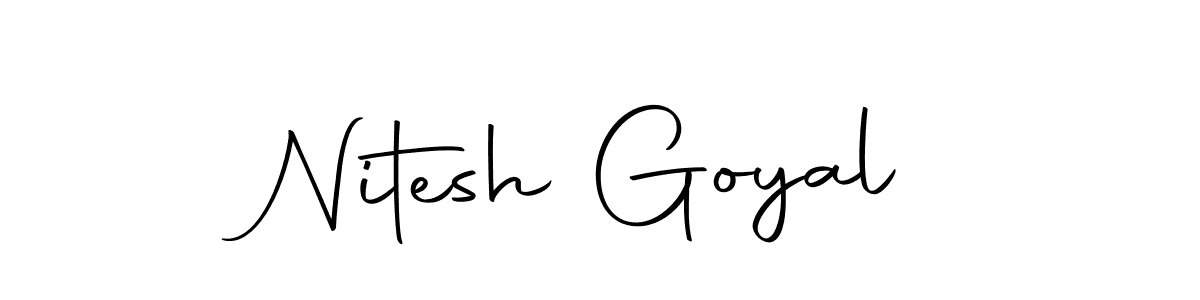 Create a beautiful signature design for name Nitesh Goyal. With this signature (Autography-DOLnW) fonts, you can make a handwritten signature for free. Nitesh Goyal signature style 10 images and pictures png