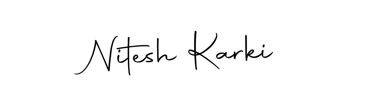 You should practise on your own different ways (Autography-DOLnW) to write your name (Nitesh Karki) in signature. don't let someone else do it for you. Nitesh Karki signature style 10 images and pictures png