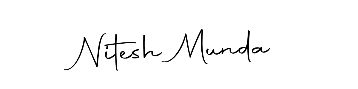 Create a beautiful signature design for name Nitesh Munda. With this signature (Autography-DOLnW) fonts, you can make a handwritten signature for free. Nitesh Munda signature style 10 images and pictures png