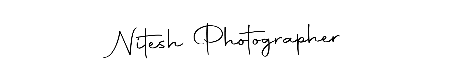 How to make Nitesh Photographer name signature. Use Autography-DOLnW style for creating short signs online. This is the latest handwritten sign. Nitesh Photographer signature style 10 images and pictures png