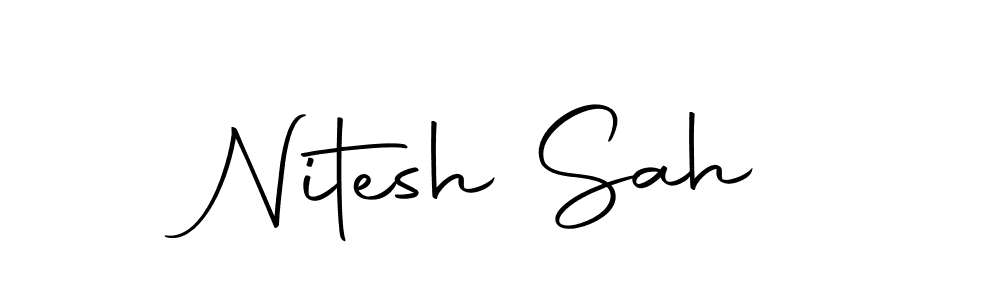 Use a signature maker to create a handwritten signature online. With this signature software, you can design (Autography-DOLnW) your own signature for name Nitesh Sah. Nitesh Sah signature style 10 images and pictures png