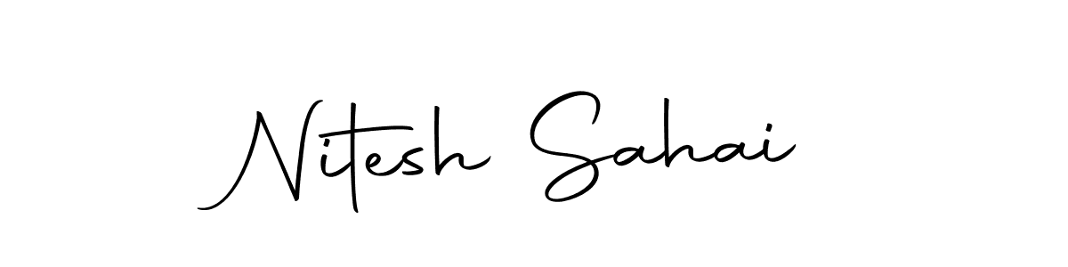 Create a beautiful signature design for name Nitesh Sahai. With this signature (Autography-DOLnW) fonts, you can make a handwritten signature for free. Nitesh Sahai signature style 10 images and pictures png