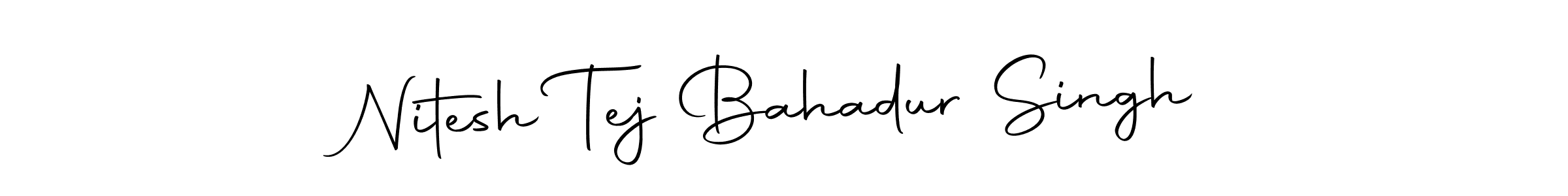 Also we have Nitesh Tej Bahadur Singh name is the best signature style. Create professional handwritten signature collection using Autography-DOLnW autograph style. Nitesh Tej Bahadur Singh signature style 10 images and pictures png