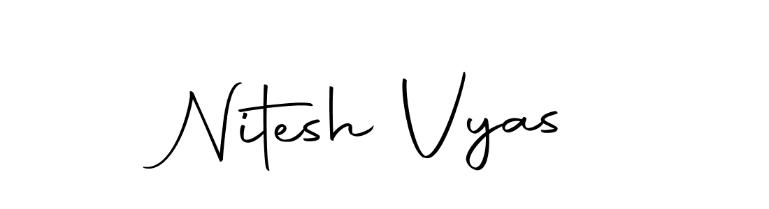 Create a beautiful signature design for name Nitesh Vyas. With this signature (Autography-DOLnW) fonts, you can make a handwritten signature for free. Nitesh Vyas signature style 10 images and pictures png