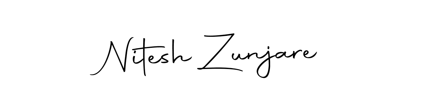 Design your own signature with our free online signature maker. With this signature software, you can create a handwritten (Autography-DOLnW) signature for name Nitesh Zunjare. Nitesh Zunjare signature style 10 images and pictures png