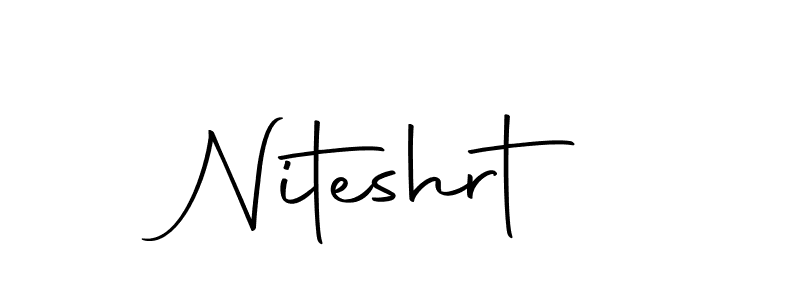 How to make Niteshrt name signature. Use Autography-DOLnW style for creating short signs online. This is the latest handwritten sign. Niteshrt signature style 10 images and pictures png