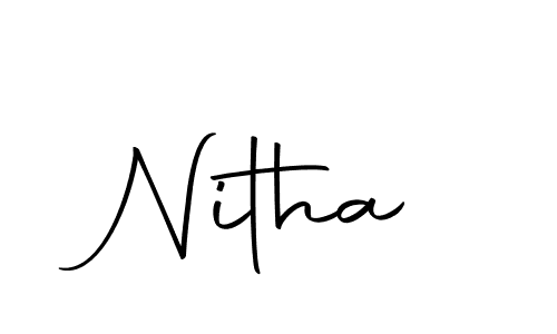 Create a beautiful signature design for name Nitha. With this signature (Autography-DOLnW) fonts, you can make a handwritten signature for free. Nitha signature style 10 images and pictures png