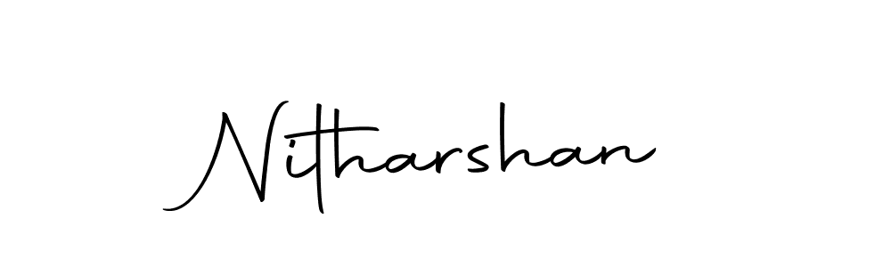 Make a beautiful signature design for name Nitharshan. With this signature (Autography-DOLnW) style, you can create a handwritten signature for free. Nitharshan signature style 10 images and pictures png