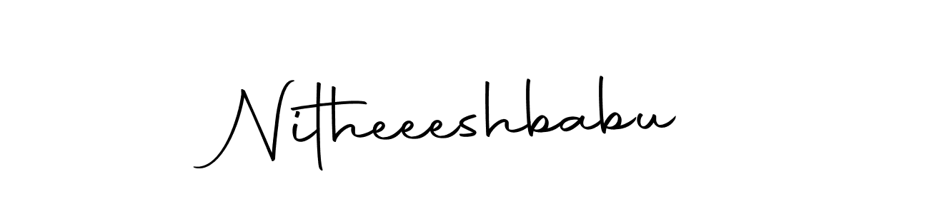 How to make Nitheeeshbabu signature? Autography-DOLnW is a professional autograph style. Create handwritten signature for Nitheeeshbabu name. Nitheeeshbabu signature style 10 images and pictures png